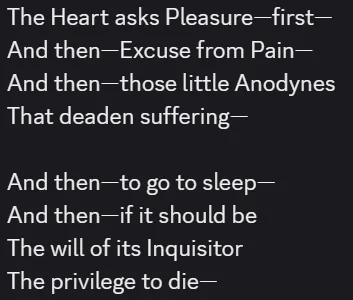 Poem shown in the original session document
